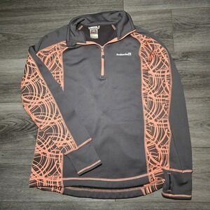 Avalanche Jacket Womens Large Gray Pink 1/4 Zip Polyester Blend Long Sleeve